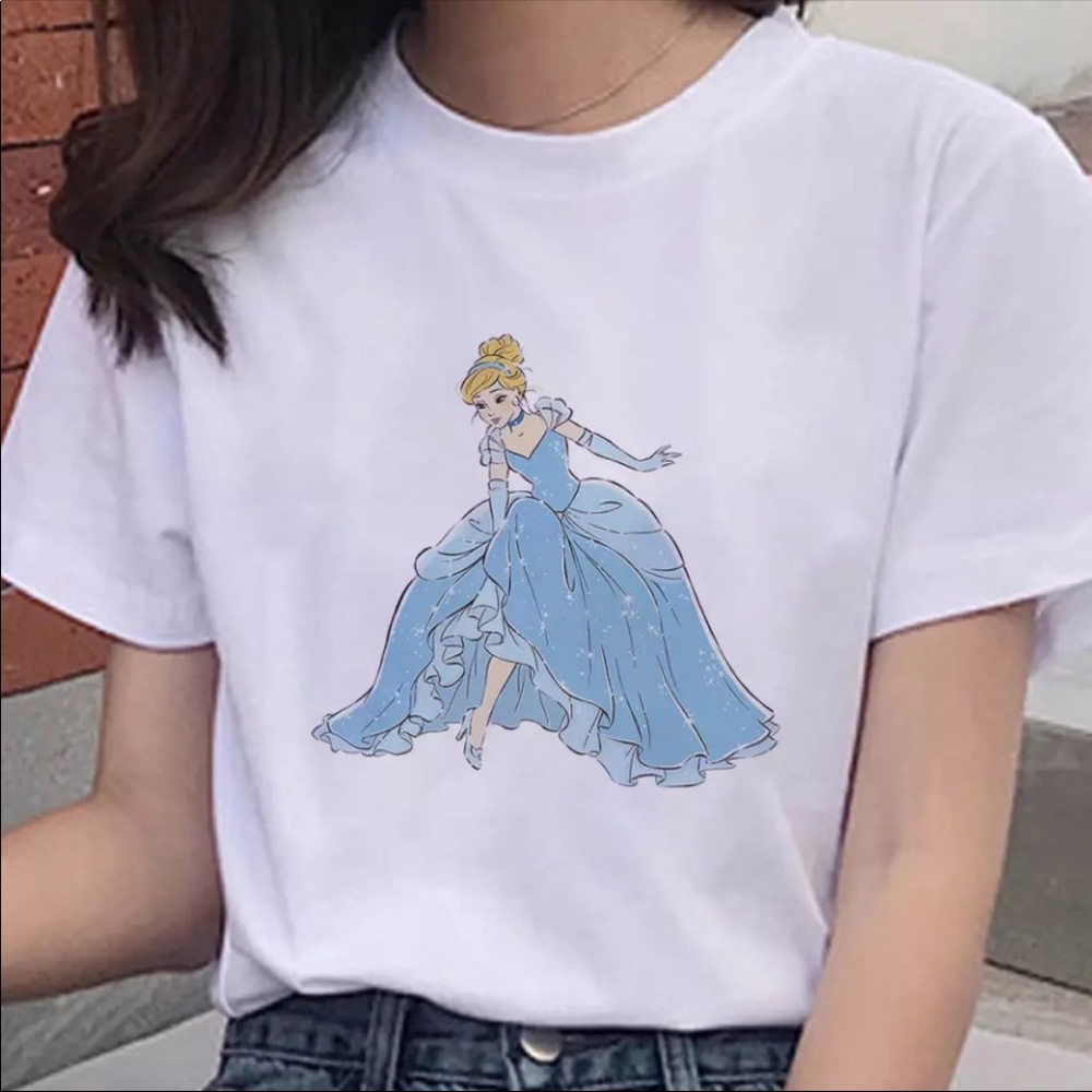 CINDERELLA WHITE T SHIRT SIZE MEDIUM
